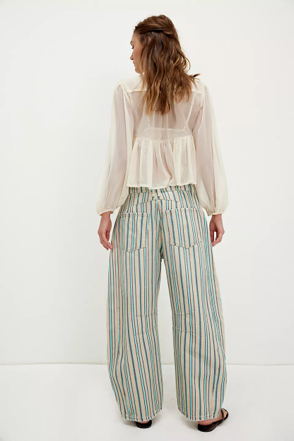 Women's Trendy Multi-Color Printed High-Waist Loose Fit Casual Pants