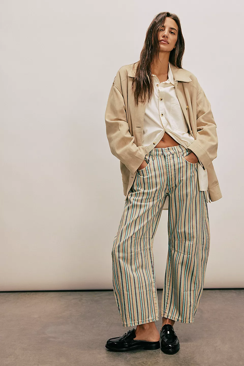 Women's Trendy Multi-Color Printed High-Waist Loose Fit Casual Pants