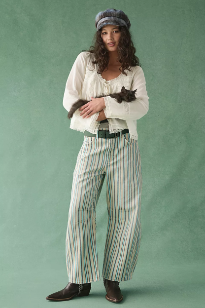 Women's Trendy Multi-Color Printed High-Waist Loose Fit Casual Pants