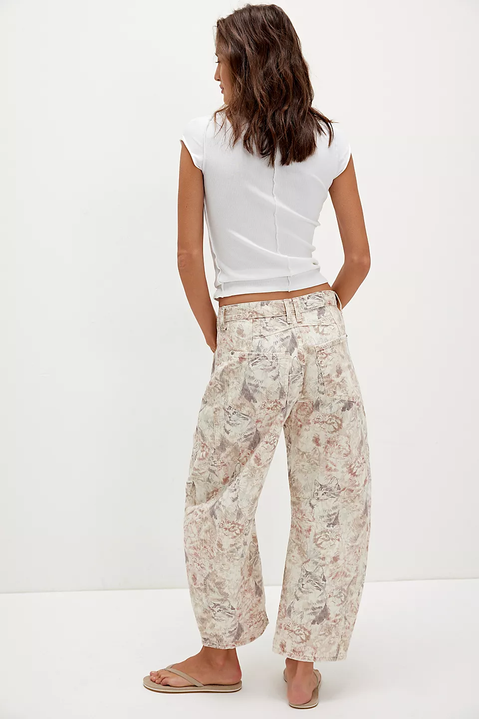 Women's Trendy Multi-Color Printed High-Waist Loose Fit Casual Pants