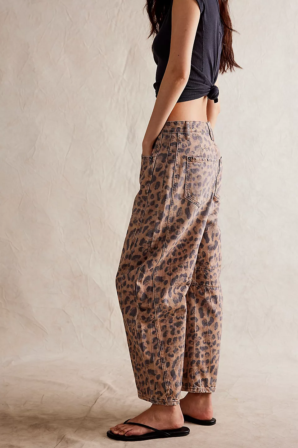 Women's Trendy Multi-Color Printed High-Waist Loose Fit Casual Pants