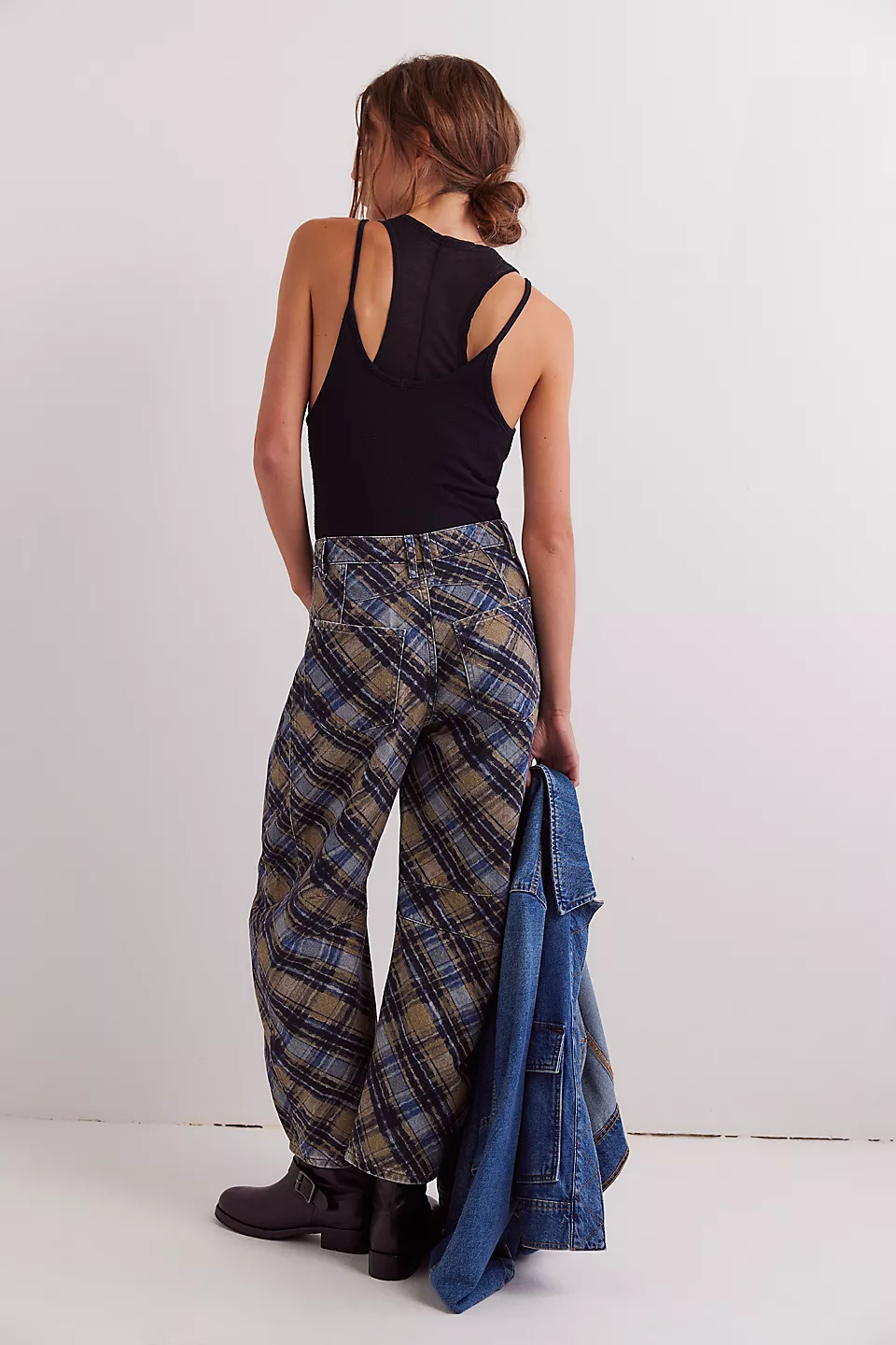 Women's Trendy Multi-Color Printed High-Waist Loose Fit Casual Pants