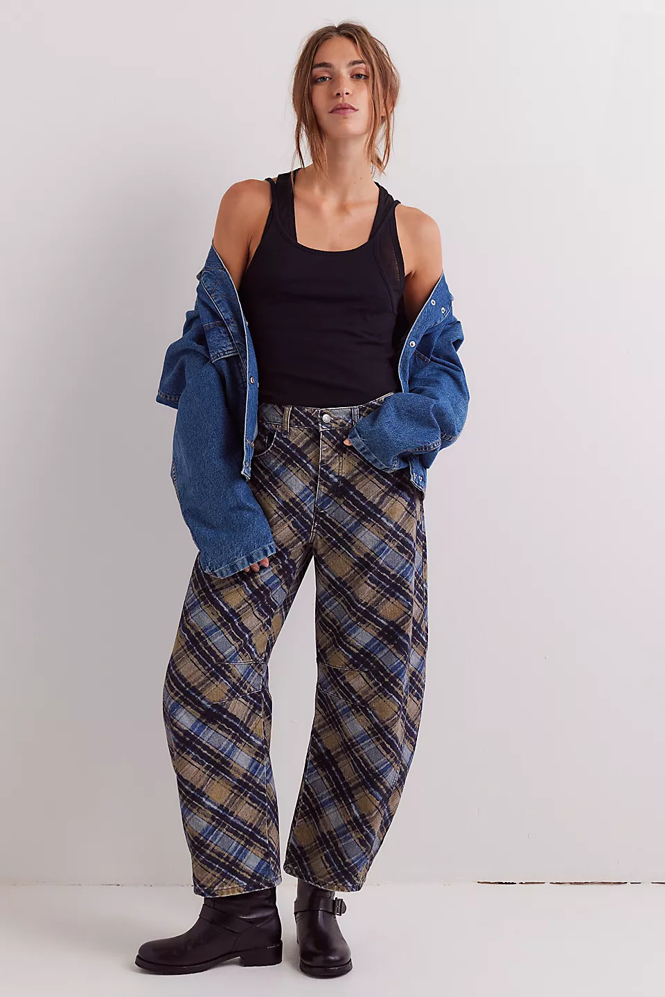 Women's Trendy Multi-Color Printed High-Waist Loose Fit Casual Pants