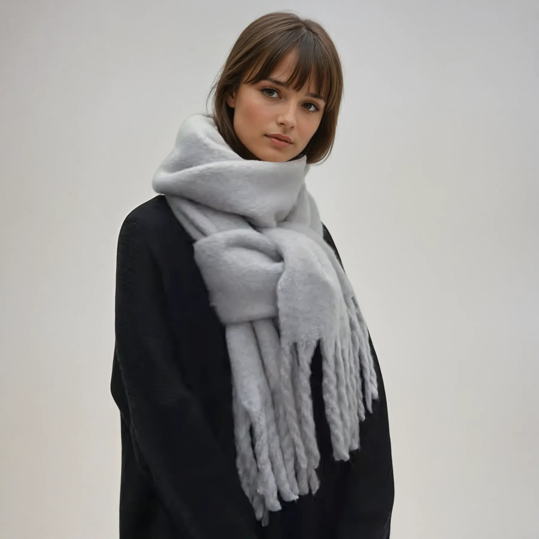 Korean Hot-Selling Solid Color Long Scarf