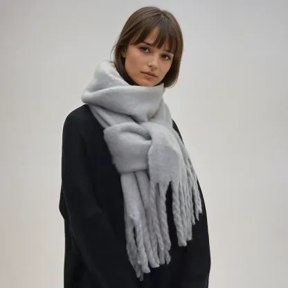 Korean Hot-Selling Solid Color Long Scarf