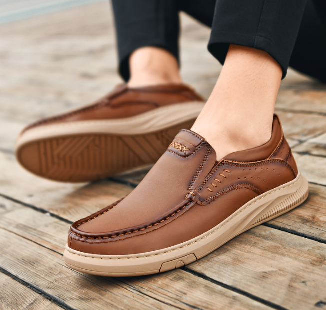 🔥LAST DAY 70% OFF🔥Orthorecover™ Handcrafted Men's Non-Slip Soft-Sole Full-Grain Leather Loafers 