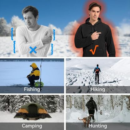 🏆 50K+ SOLD!🔥49% OFF🔥Two-touch LED Controller Smart Heated Hoodie For Men & Women