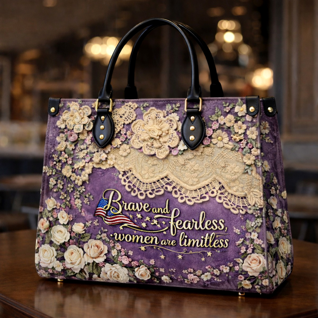 Female Veterans Art Leather Handbag