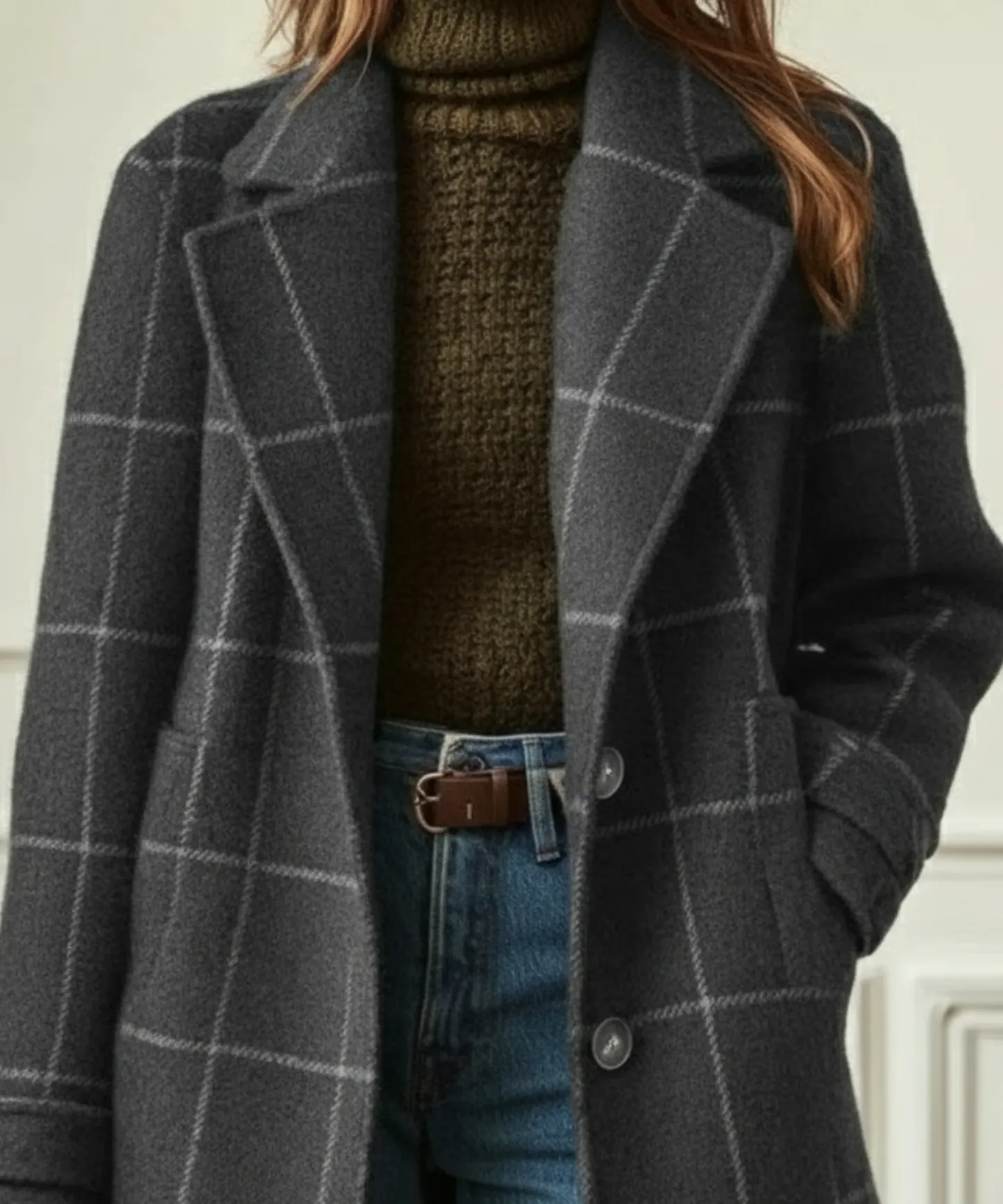 VICTORIA | Women's Retro Lapel Plaid Tweed Coat