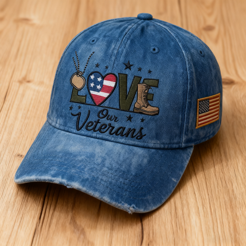 🇺🇸 Love Our Veterans Baseball Cap