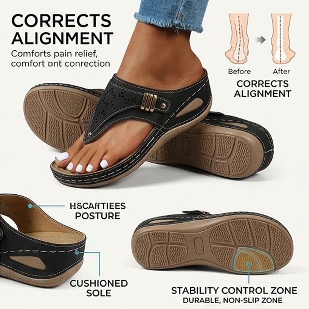 🔥Last Day 70% OFF🔥New Spring Women's Comfortable Orthopedic Cloud Wedge Sandals