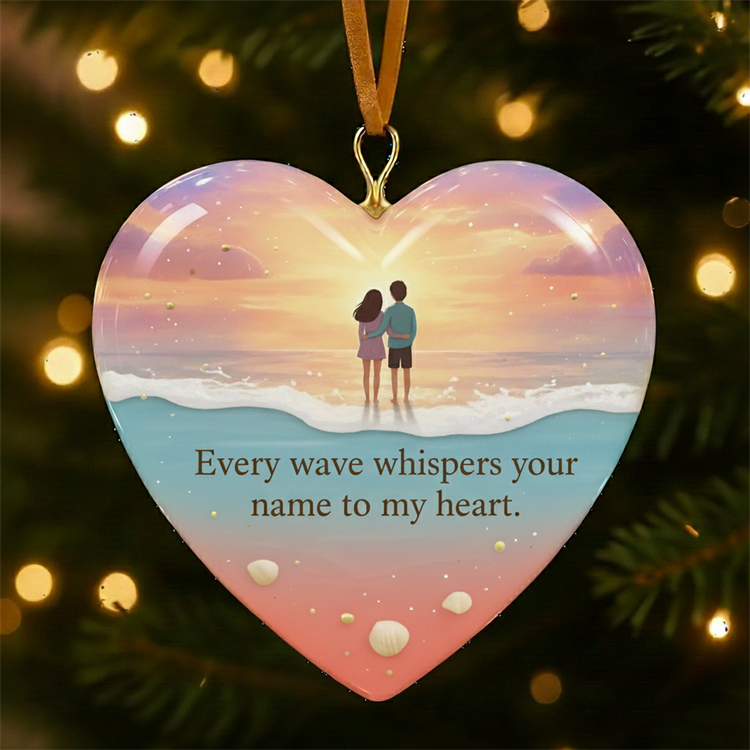 💖🌊 Ocean Love Heart Ornaments