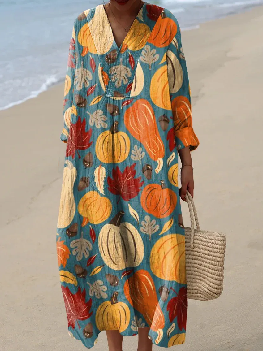 Women's Art Vintage Abstract Lines Art Print Dress