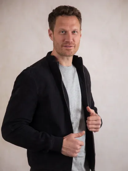 Premium Suede Bomber Jacket – Timeless Style