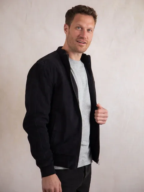 Premium Suede Bomber Jacket &ndash; Timeless Style