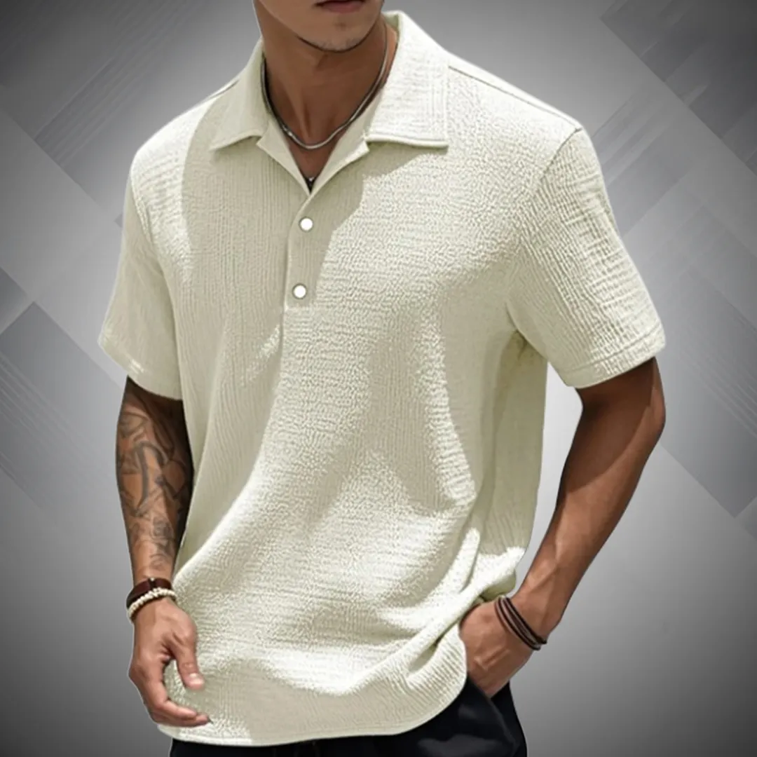 Classic Linen Polo for Men | Cool, Casual & Comfortable