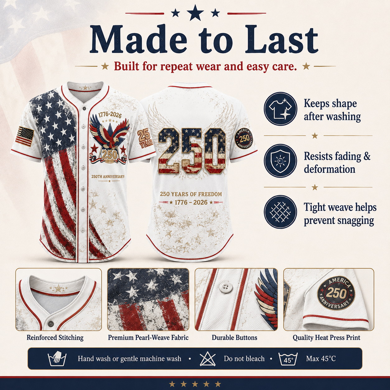 Care instructions and product details
