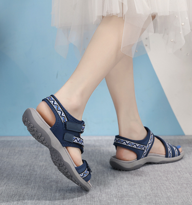 ⏰Promotion 70% OFF -- Orthopedic Sandals - Color Blocking Velcro Sports Sandals