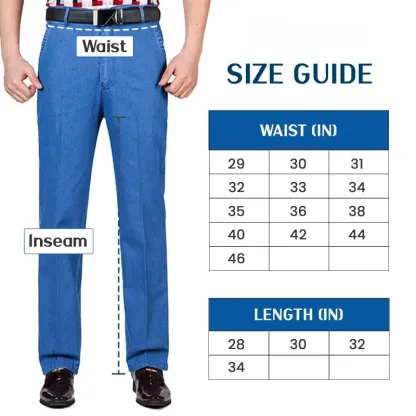 Dad Jeans- Men's High Waist Straight Fit Stretch Jeans