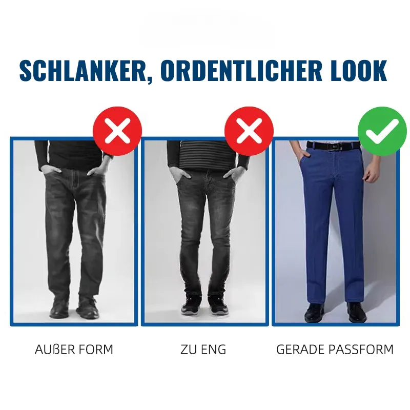 Dad Jeans- Men's High Waist Straight Fit Stretch Jeans