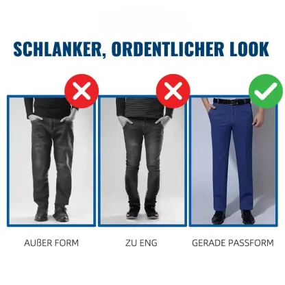 Dad Jeans- Men's High Waist Straight Fit Stretch Jeans