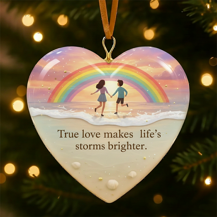 💖🌊 Ocean Love Heart Ornaments