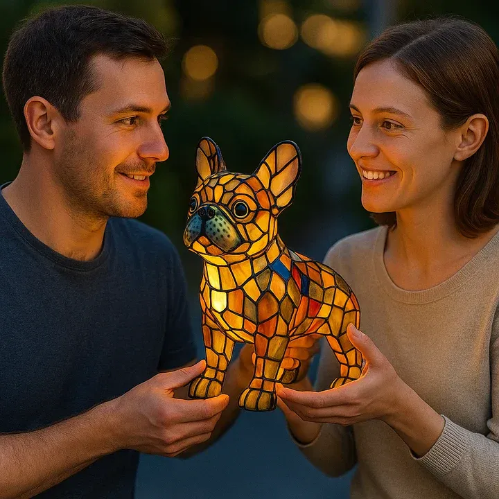 Luminous dog - handmade lamp that makes hearts shine