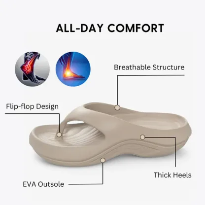 Women Orthopedic Sandals Waterproof Arch-support Soft Airy Flip-flop Casual Summer