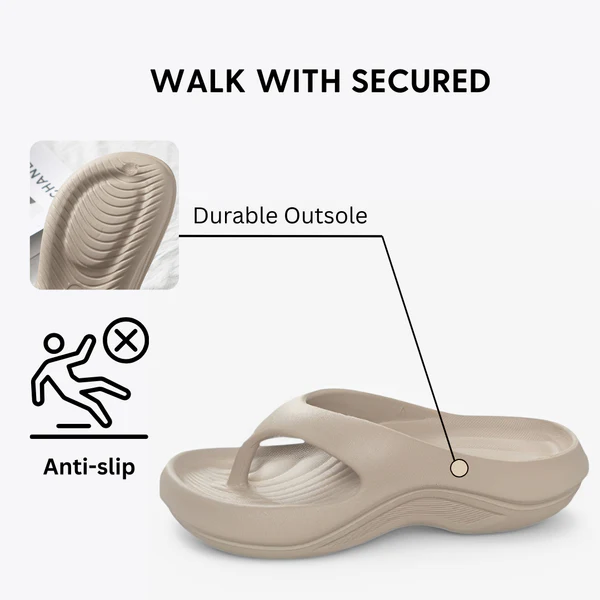 Women Orthopedic Sandals Waterproof Arch-support Soft Airy Flip-flop Casual Summer