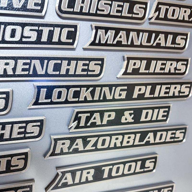 🌟12 Pack of  Magnetic Toolbox Labels🔩