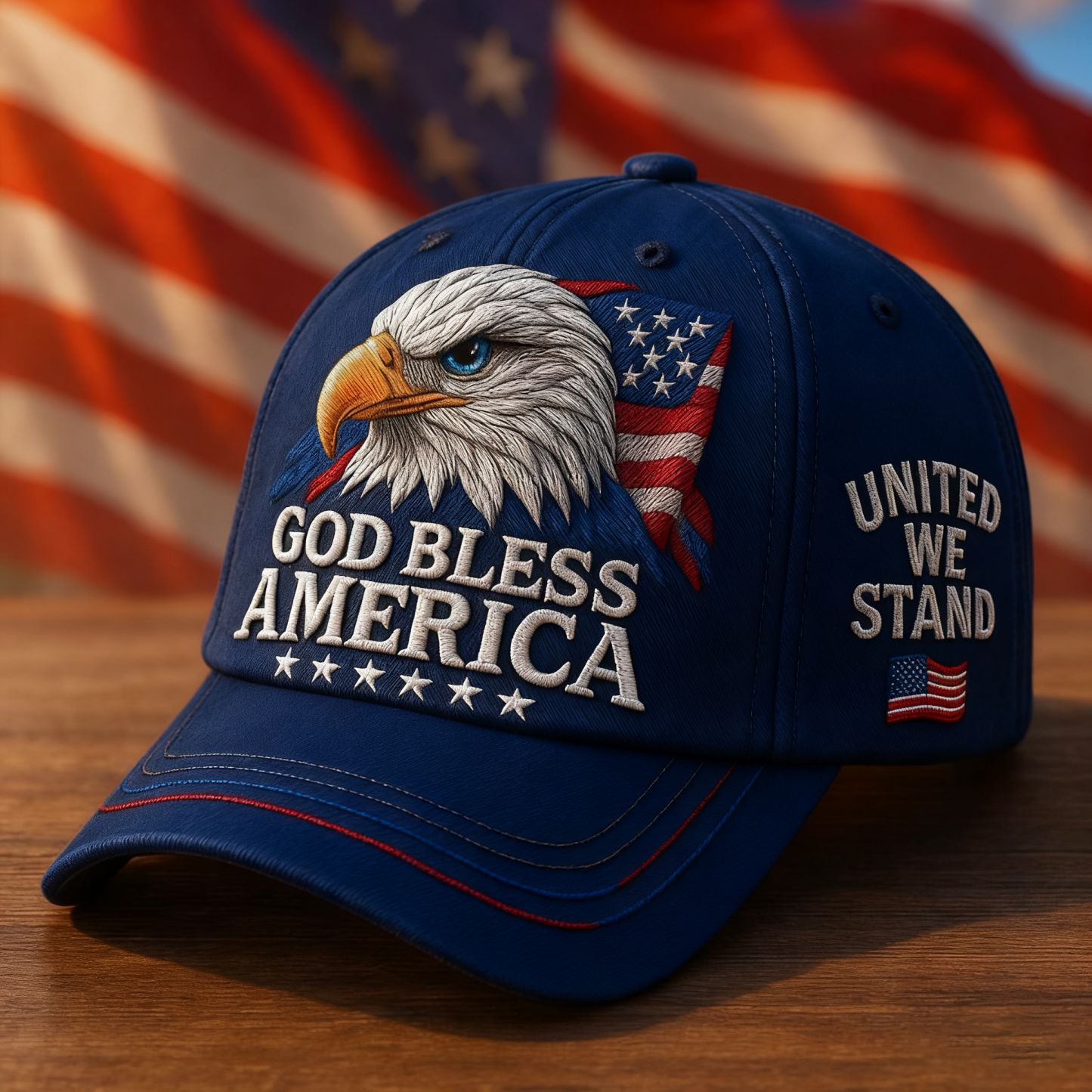 Eagle-God Bless America Casual Prints Hat
