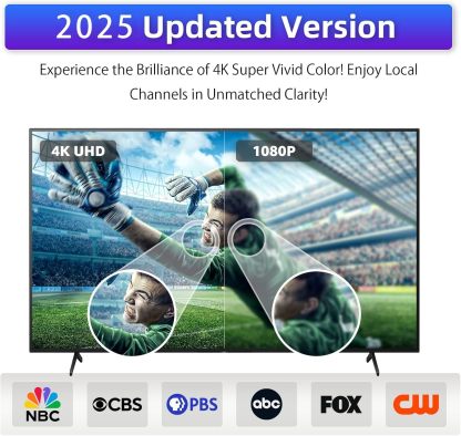📺 TV Antenna - Digital HD Antenna - Indoor HDTV 1080P 4K (Long Range) 🎁