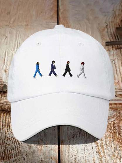 Retro The Band Print Casual Baseball Cap