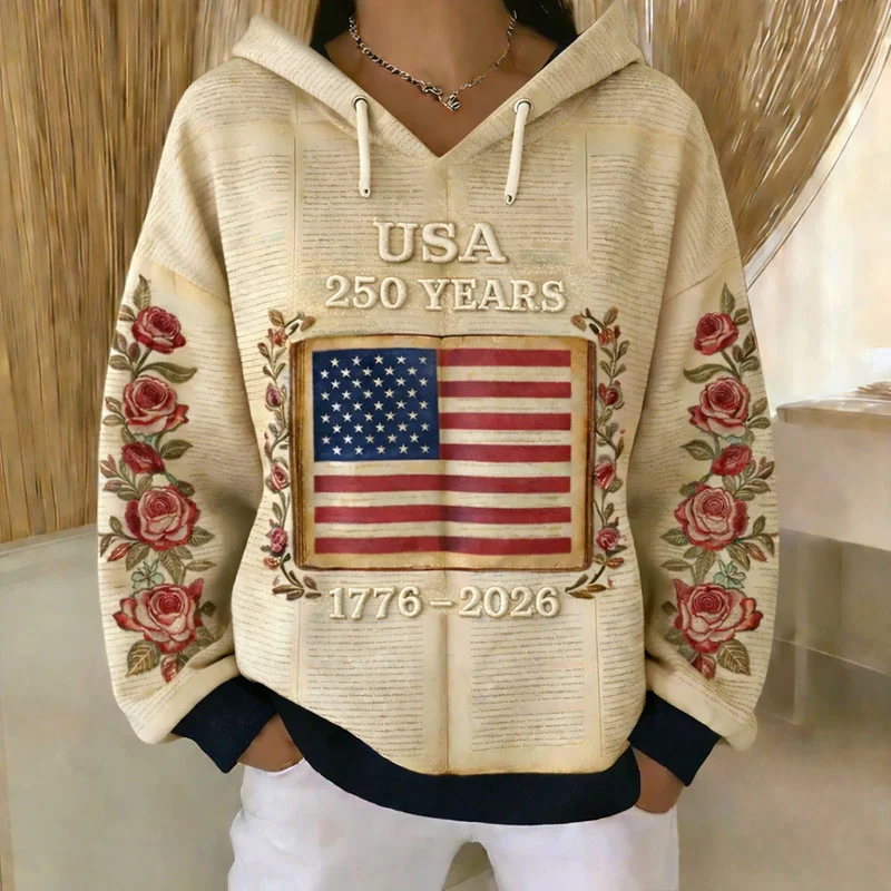 US 250th Anniversary books Art Print Casual Hoodie
