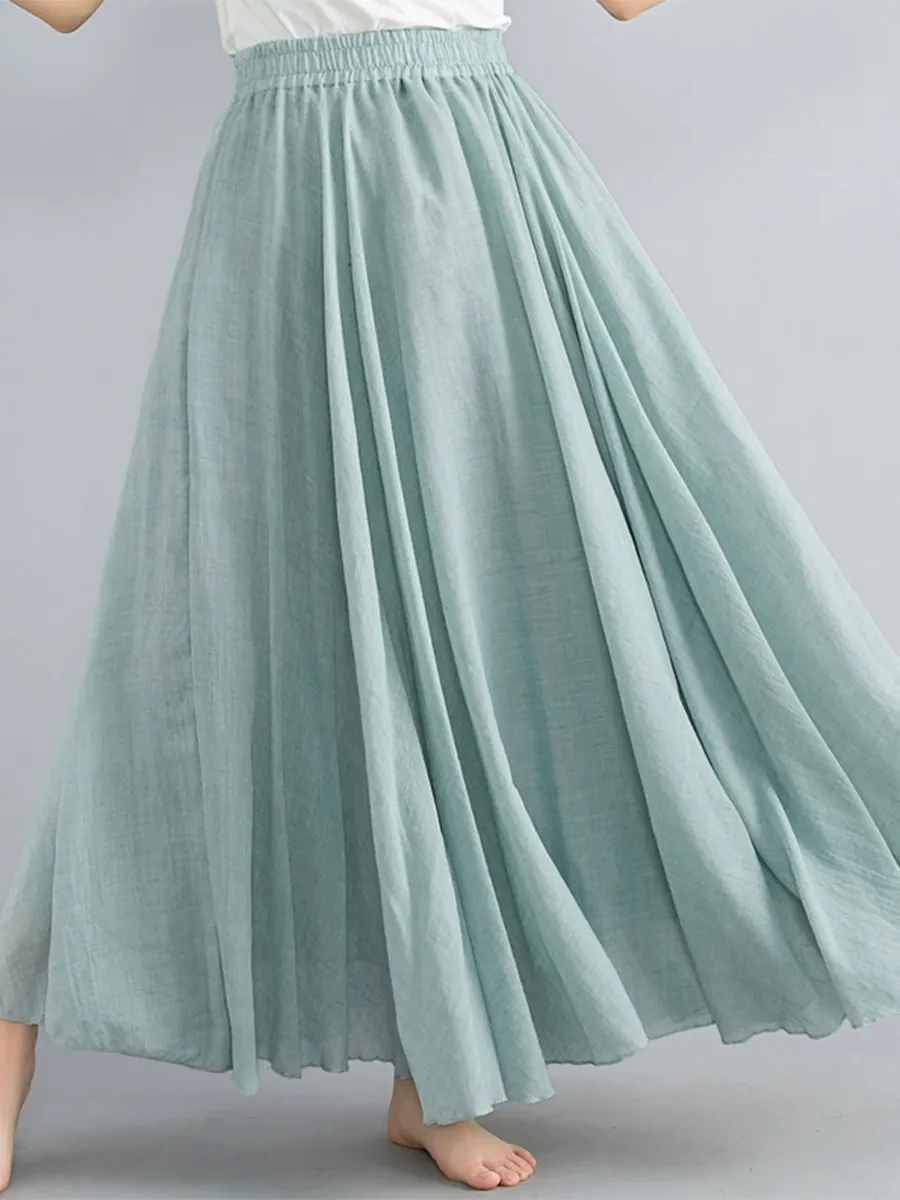 Women's Soft Cotton Midi Skirt – Light, Airy & Comfortable