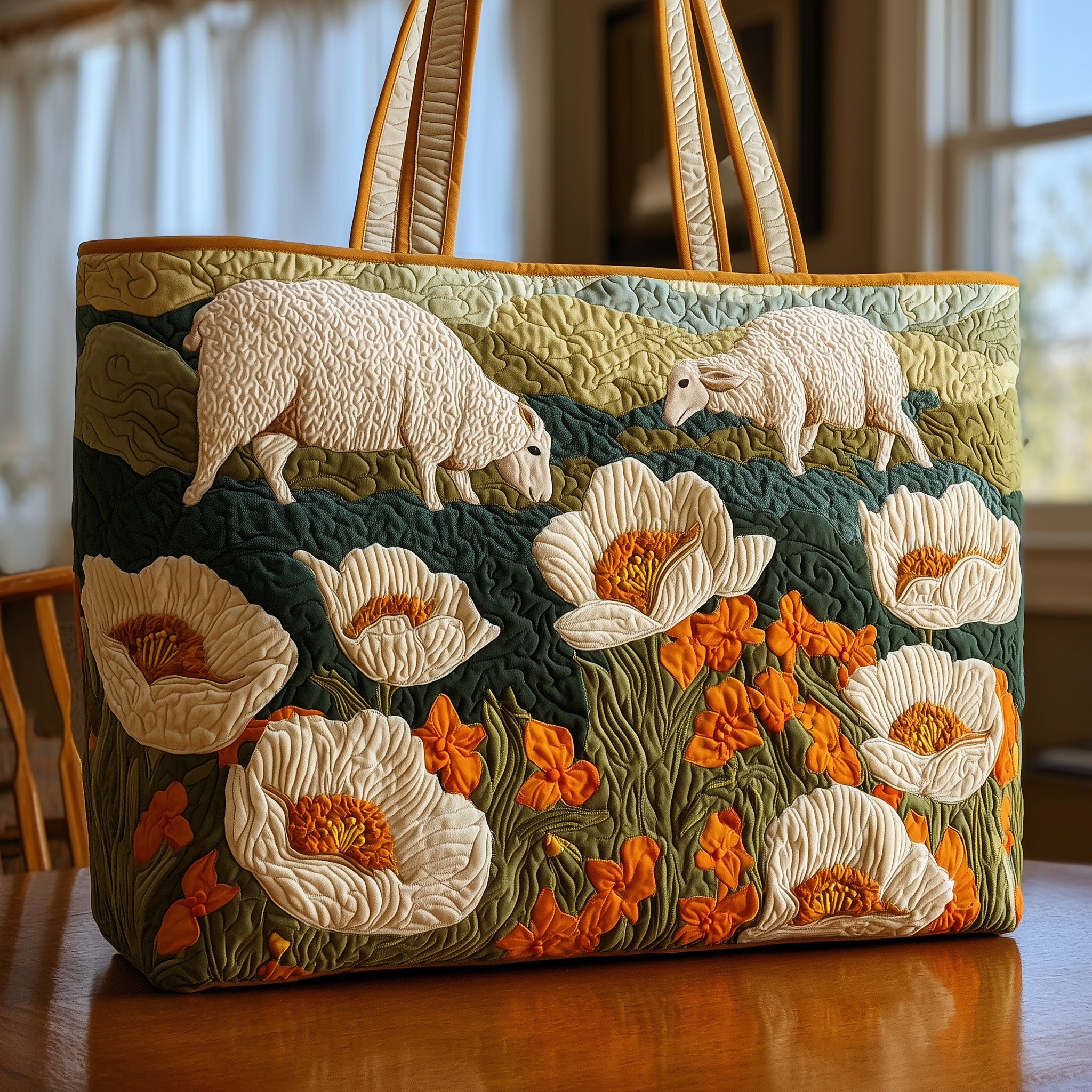 Sheep Heaven Quilted Tote Bag GFTOHD8294