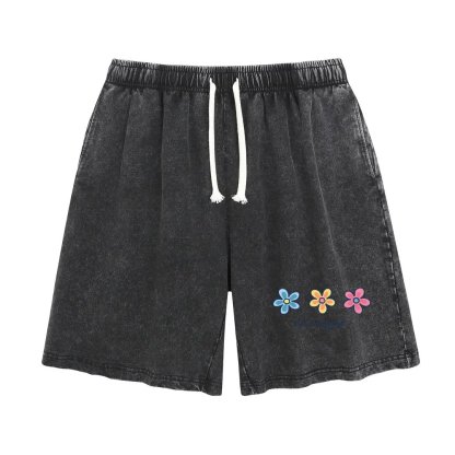 Women's Soft Cotton Blend Washed Floral Shorts, Casual Summer Travel Streetwear Bottoms(Buy 2 Free Shipping)