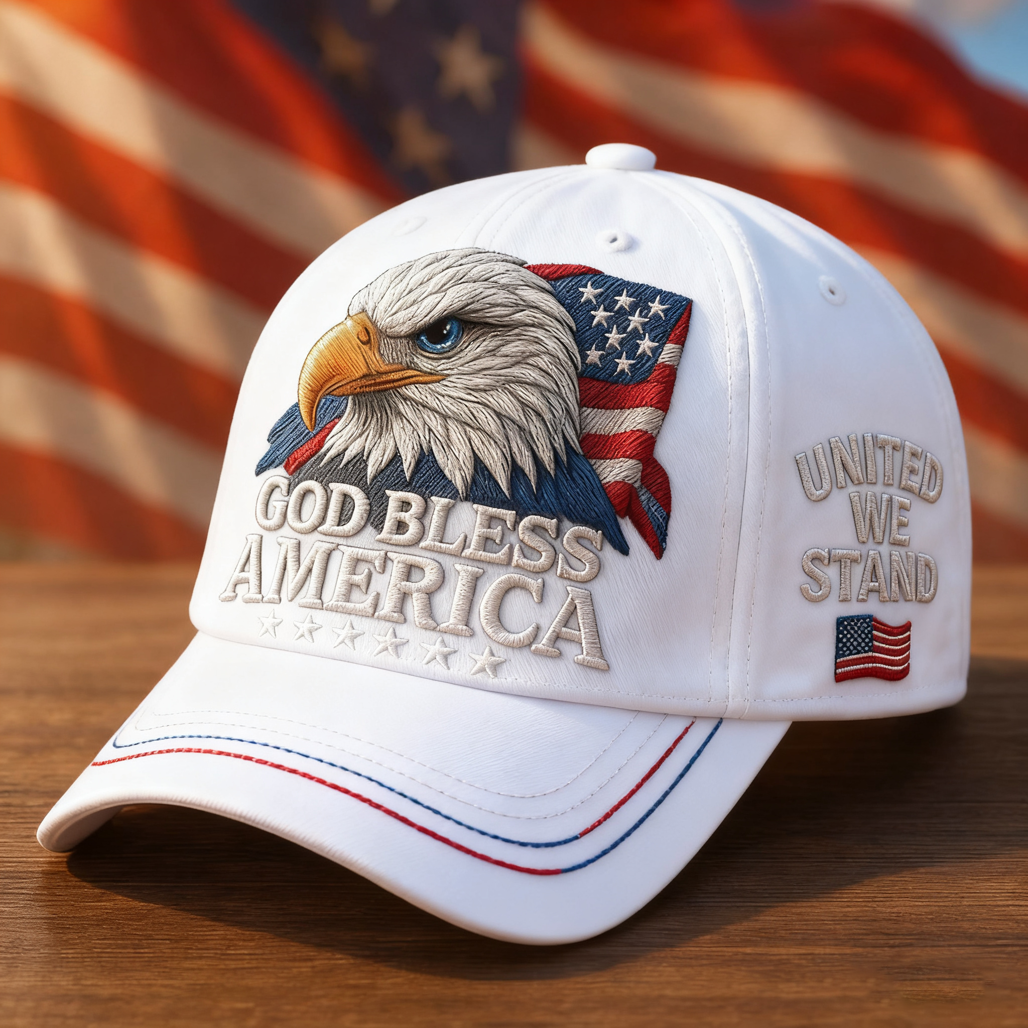 Eagle-God Bless America Casual Prints Hat