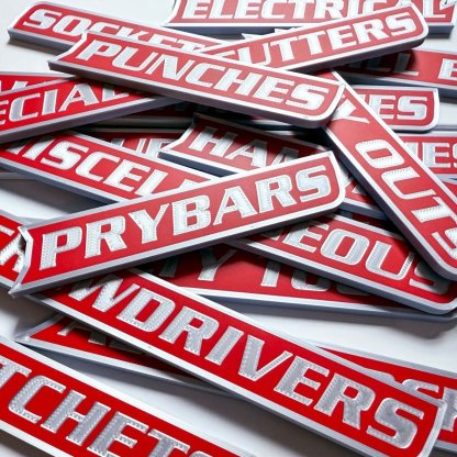 🌟12 Pack of  Magnetic Toolbox Labels🔩