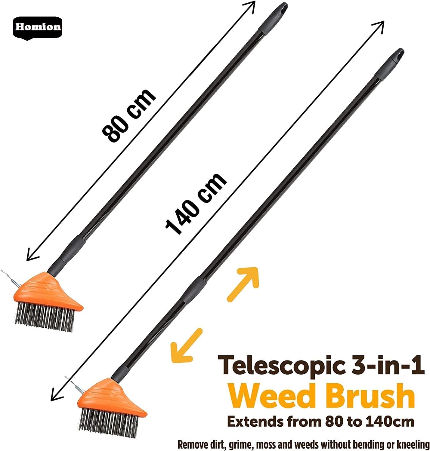 Multifunctional garden weed removal broom three in one