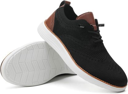 Men's knitted mesh breathable arch support casual sports shoes