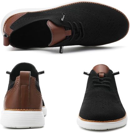 Men's knitted mesh breathable arch support casual sports shoes