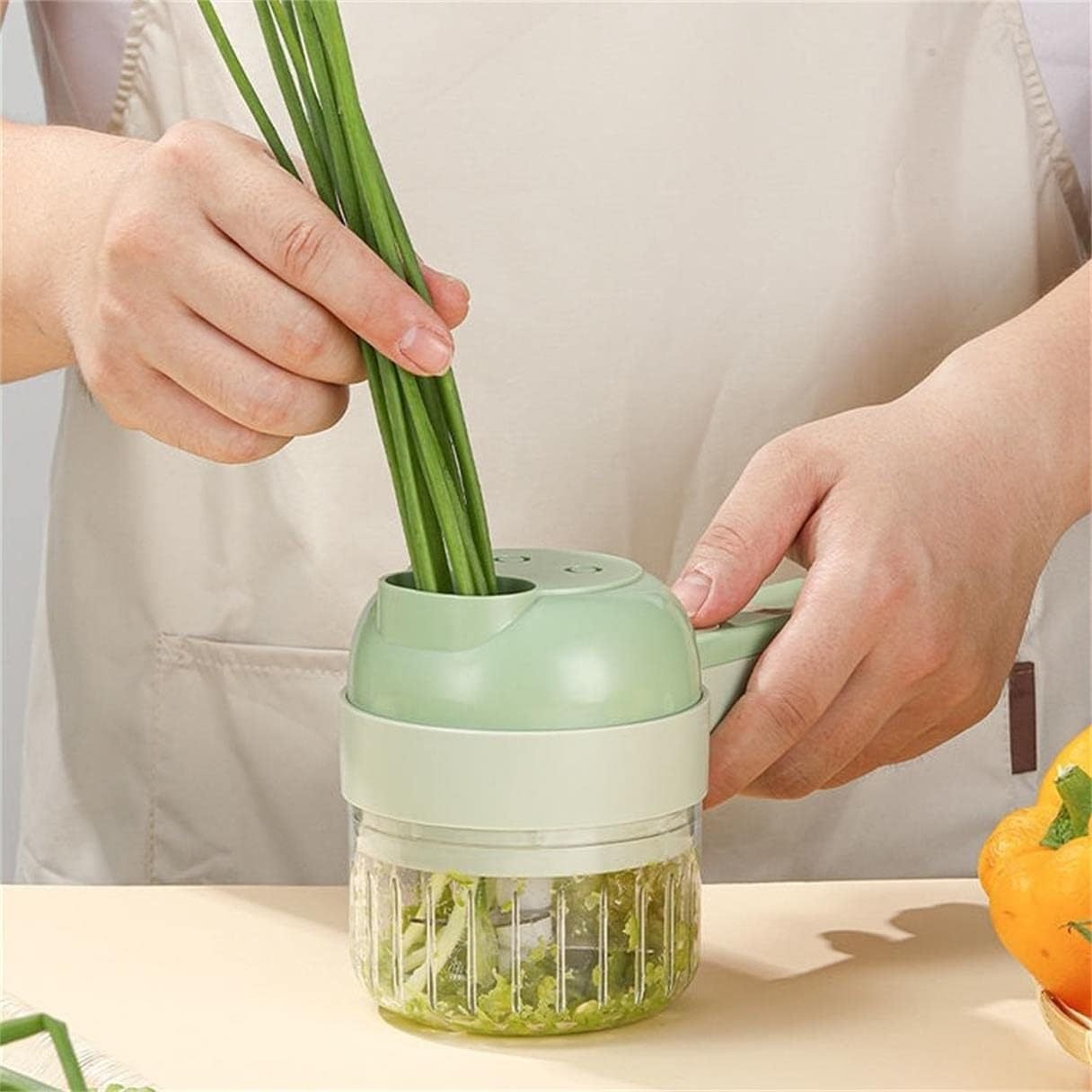 Electric Vegetable Cutter Set - 4 in 1 Portable