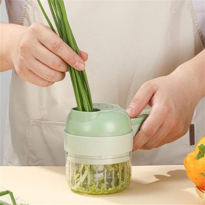 Electric Vegetable Cutter Set - 4 in 1 Portable
