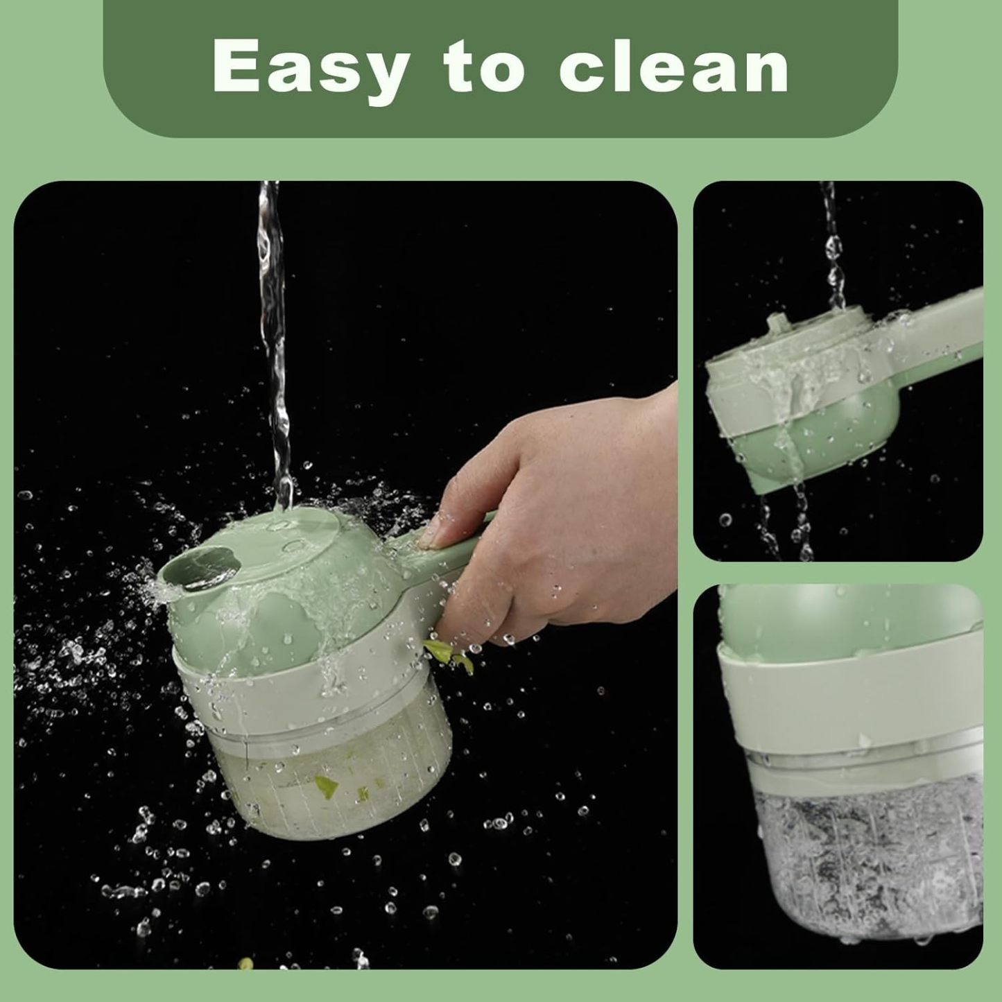 Electric Vegetable Cutter Set - 4 in 1 Portable