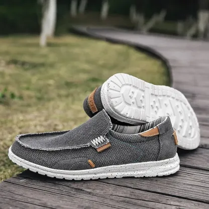 ⏰Promotion 70% OFF--Men's Lightweight Comfort Ergonomic Memory Foam Insole Slip On Loafer Walking Shoes