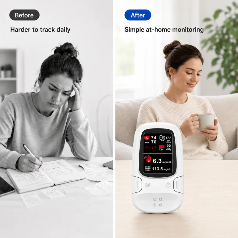 Simple health monitoring device for different ages and daily routines