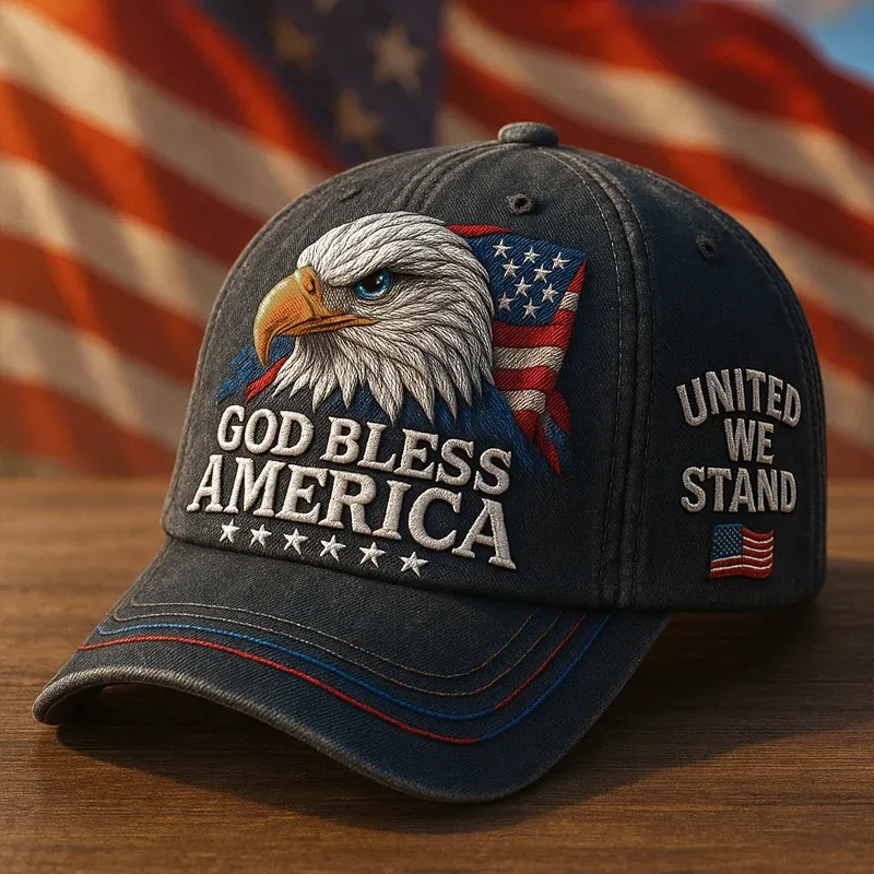 Eagle-God Bless America Casual Prints Hat