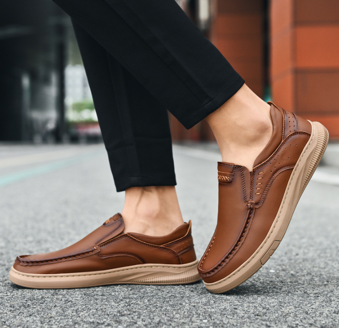 🔥LAST DAY 70% OFF🔥Orthorecover™ Handcrafted Men's Non-Slip Soft-Sole Full-Grain Leather Loafers 