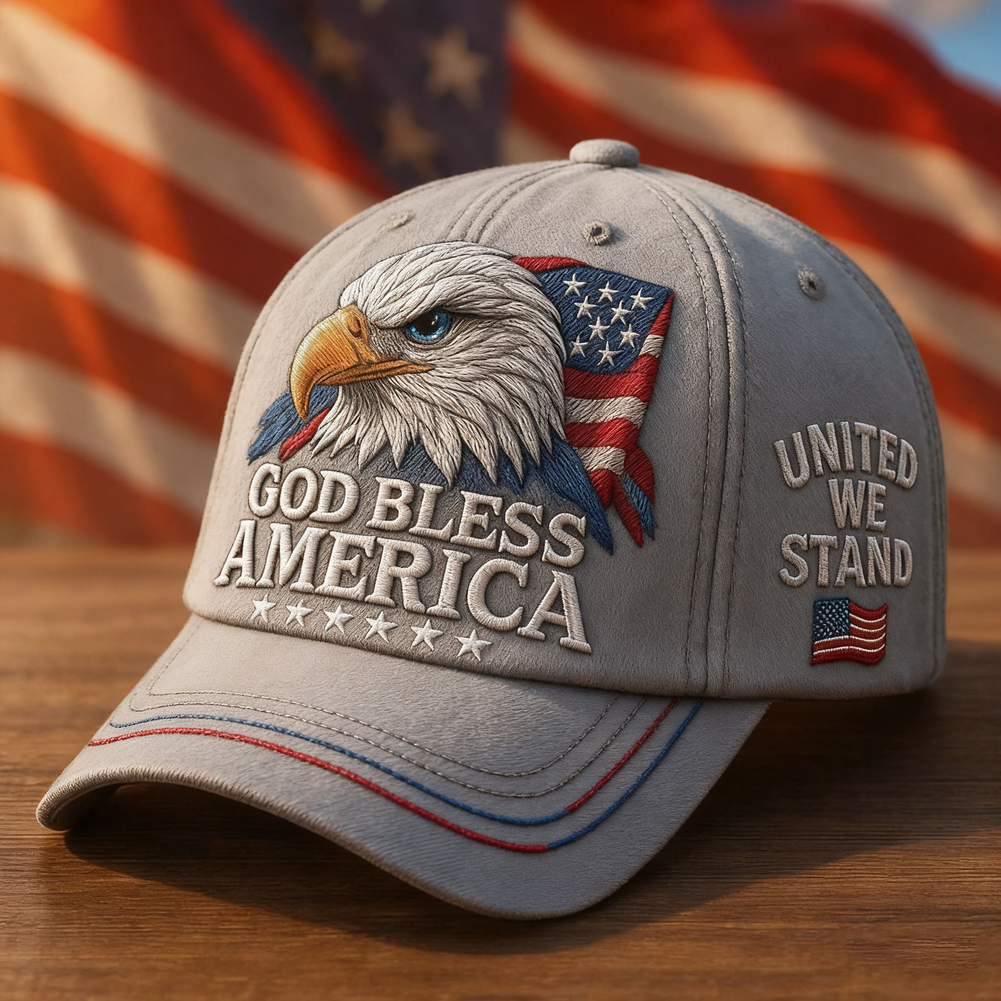 Eagle-God Bless America Casual Prints Hat